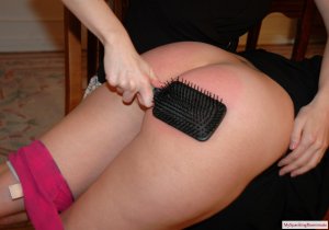 My Spanking Roommate - Chloe Spanks Kailee With Hairbrush - image 14