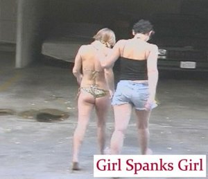 Girl Spanks Girl - Car Wash - image 5