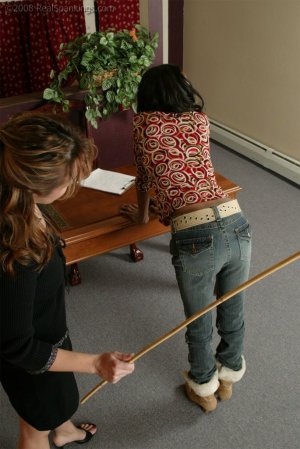 Real Spankings - Janelle Is Sent To The Office - image 2