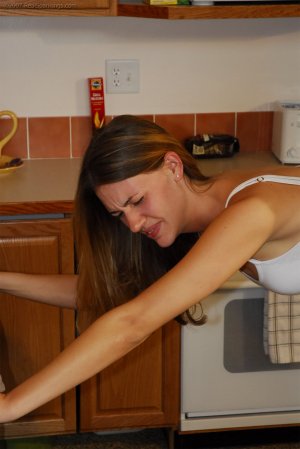 Real Spankings - Monica Is Spanked Hard By Mr. M In The Kitchen - image 18