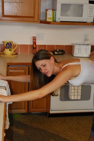 Real Spankings - Monica Is Spanked Hard By Mr. M In The Kitchen - image 17