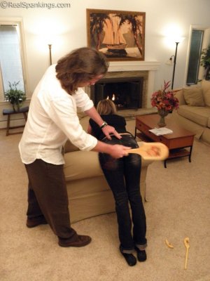 Real Spankings - Riley Spanked For Too Many Texts - image 1