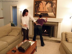 Real Spankings - Lila Caught Stealing From Mr. M's Wallet - image 18