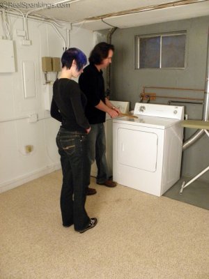 Real Spankings - Lila Confronted About Her Laundry - image 8