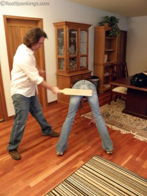 Real Spankings - Monica Paddled In The Lunge Position - image 7