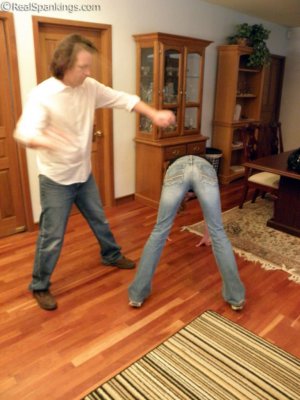 Real Spankings - Monica Paddled In The Lunge Position - image 5