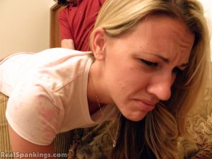 Real Spankings - Monica Is Paddled In The Living Room - image 10