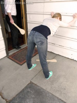 Real Spankings - Ivy Paddled Outside For Being Late - image 18