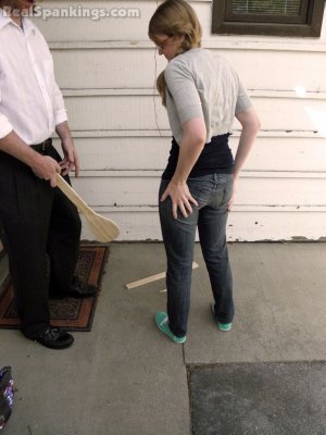 Real Spankings - Ivy Paddled Outside For Being Late - image 17