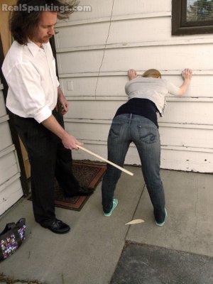 Real Spankings - Ivy Paddled Outside For Being Late - image 16