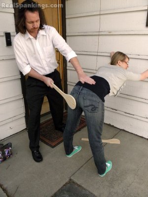 Real Spankings - Ivy Paddled Outside For Being Late - image 8