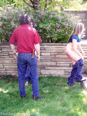 Real Spankings - Jade And Riley Spanked Outdoors (part 1 Of 2) - image 5