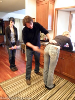 Real Spankings - Monica And Lila Paddled For A Messy Kitchen (part 1 Of 2) - image 7