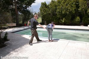 Real Spankings - Lauren: Strapped By The Pool - image 12
