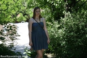 Real Spankings - Alex Gets A Whuppin Outside - image 1