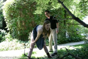Real Spankings - Alex Gets A Whuppin Outside - image 17