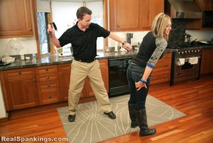 Real Spankings - Riley Spanked With Mr. M's Belt - image 1
