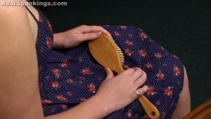 Real Spankings - A Well Deserved Severe Hairbrush Punishment - image 7