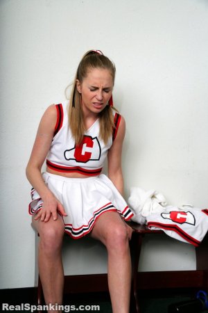 Real Spankings - Cheerleader Spanked With The Belt - image 14