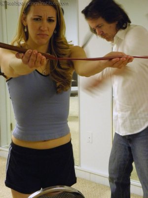 Real Spankings Institute - Monica Spanked For Unimproved Gym Evaluation - image 4