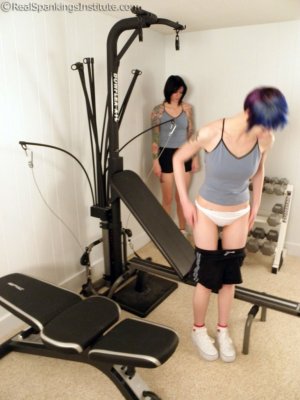 Real Spankings Institute - Jade And Lila Caught Slacking In The Gym (part 1 Of 2) - image 8
