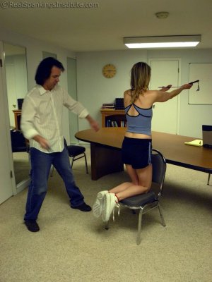 Real Spankings Institute - Monica Spanked For Unimproved Gym Evaluation - image 18