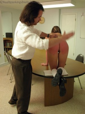 Real Spankings Institute - Riley Spanked In The Classroom (part 1 Of 2) - image 10