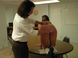 Real Spankings Institute - Riley Spanked In The Classroom (part 1 Of 2) - image 6