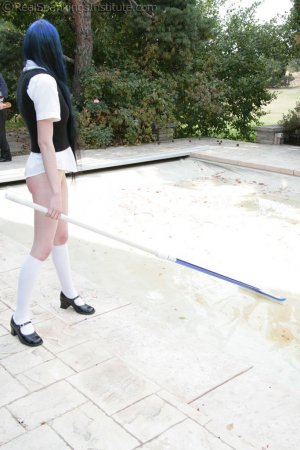 Real Spankings Institute - Lila Is Given A Lesson On The Correct Way To Clean The Pool (part 2 Of 2) - image 5