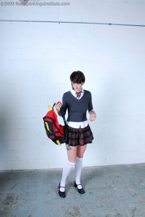 Real Spankings Institute - Jade Is Caught In The Hall Late To Class. - image 16