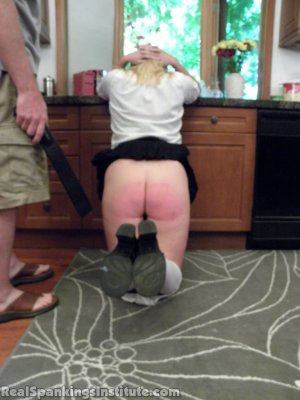 Real Spankings Institute - Brooke Strapped In The Kitchen - image 16