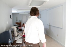 Real Spankings Institute - Kat And Harlan Spanked In Study Hall (part 1 Of 2) - image 16
