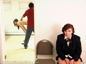 Real Spankings Institute - Frankie And Riley Punished By The Dean (part 1 Of 4) - image 3