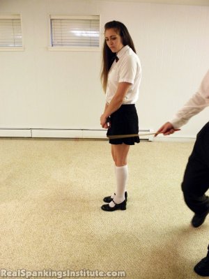 Real Spankings Institute - Melody Caned And Strapped By The Dean (part 1 Of 2) - image 17