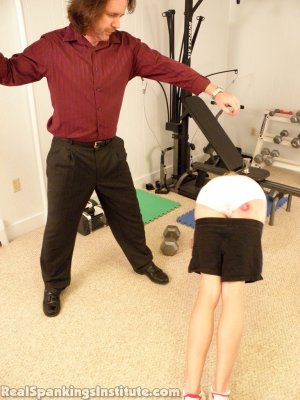 Real Spankings Institute - Monica Is Paddled For Poor Gym Performance - image 6