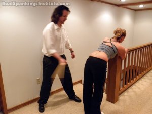 Real Spankings Institute - Brooke Paddled For Being Late To Gym - image 1