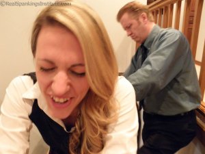 Real Spankings Institute - Betty And Monica Spanked In The Stairwell (part 1 Of 2) - image 3
