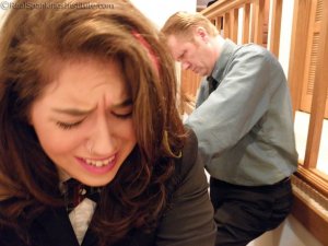 Real Spankings Institute - Betty And Monica Spanked In The Stairwell (part 2 Of 2) - image 2