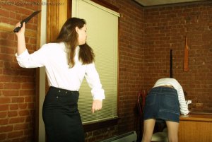 Spanking Teen Brandi - Office Strapping - image 10