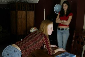 Spanking Teen Brandi - School Scene With Jessica, Pt. 1 - image 1