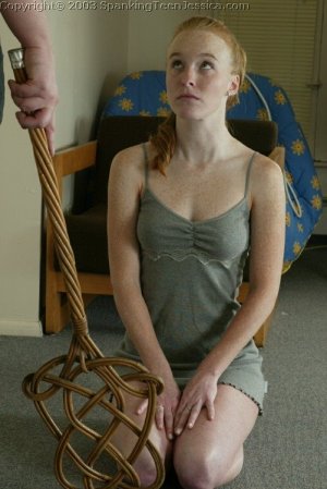 Spanking Teen Jessica - Spanked With The Carpet Beater - image 6