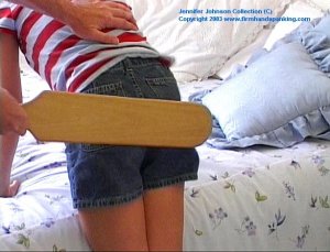 Firm Hand Spanking - Board On Denim Shorts - image 2