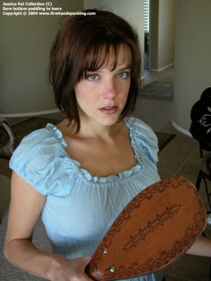 Firm Hand Spanking - Tearful Bare Paddling - image 1