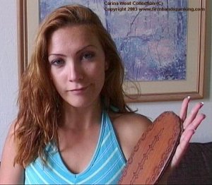 Firm Hand Spanking - Paddle On Tight Jeans - image 15