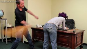 Real Spankings - Cupcake Is Paddled By The Principal - image 5