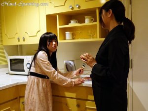 Hand Spanking - Tomboy Daughter And Female Butler - image 2