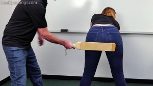 Real Spankings - Paddled Over Jeans - image 5
