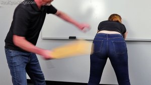 Real Spankings - Paddled Over Jeans - image 4