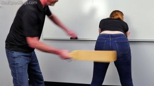 Real Spankings - Paddled Over Jeans - image 1