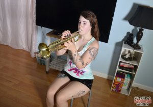 Spanking Veronica Works - Trumpet Lesson Spanking - image 7